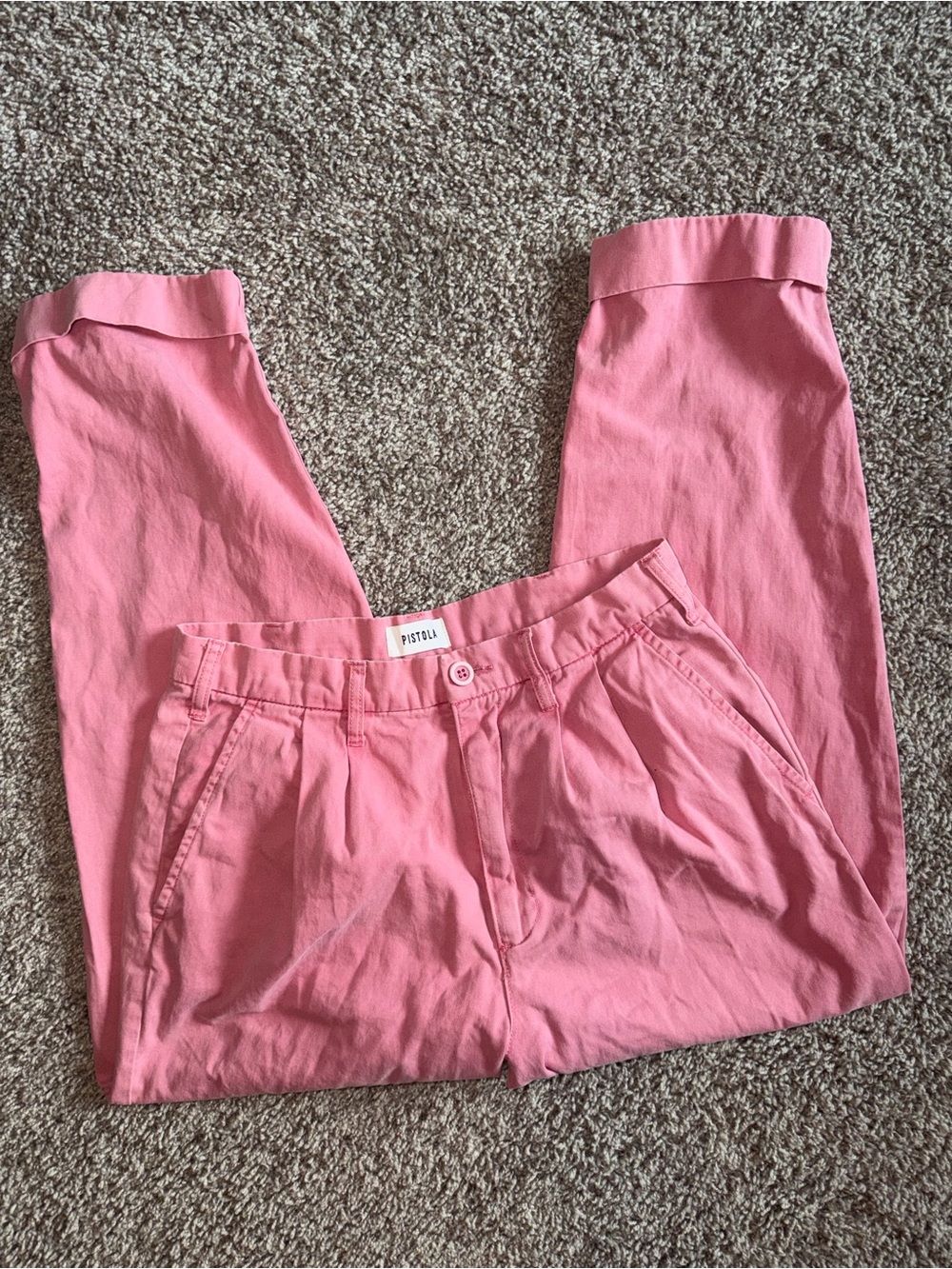 Pistola the Pistola Kellin Pleated Trousers in flamingo